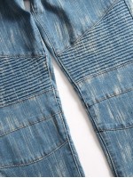 Men Solid Zip Detail Skinny Jeans