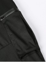 Men Zipper Pocket Drawstring Waist Sweatpants