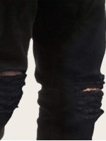 Men Ripped Solid Jeans