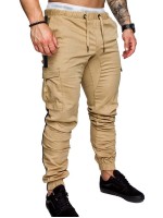 Men Tape Side Drawstring Cargo Pants