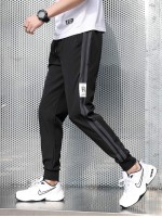 Men Side Stripe Drawstring Sweatpants