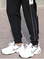 Men Side Stripe Drawstring Sweatpants