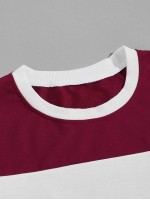 Men Colorblock Round Neck Sweatshirt