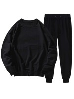 Men Wing Print Sweatshirt & Pants