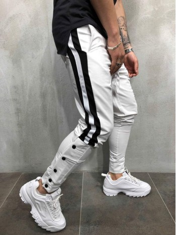 Men Tape Side Drawstring Joggers