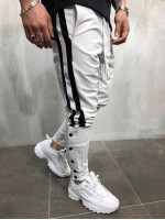 Men Tape Side Drawstring Joggers