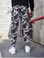 Men Tie Dye Drawstring Cargo Pants