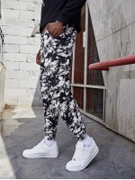 Men Tie Dye Drawstring Cargo Pants