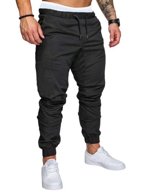 Men Drawstring Waist Sweatpants