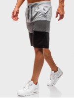 Men Cut And Sew Drawstring Waist Athletic Shorts