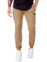 Men Slant Pocket Drawstring Waist Tapered Pants