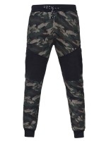 Men Camo Print Zip Up Drawstring Hoodie & Sweatpants