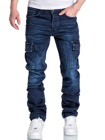 Men Side Flap Pocket Jeans