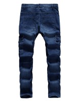 Men Side Flap Pocket Jeans