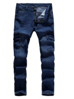 Men Side Flap Pocket Jeans