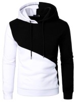 Men Two Tone Drawstring Hoodie