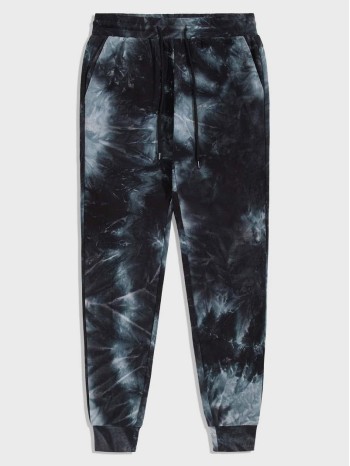 Men Drawstring Waist Tie Dye Sweatpants