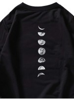 Men Letter & Galaxy Print Sweatshirt & Sweatpants