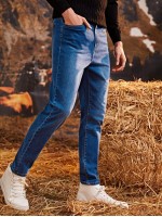 Men Cat Whisker Straight Leg Jeans