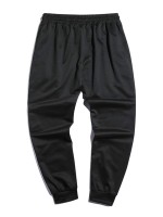 Men Colorblock Slant Pocket Drawstring Waist Sweatpants