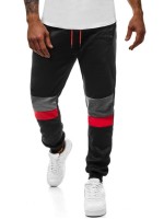 Men Colorblock Slant Pocket Drawstring Waist Sweatpants