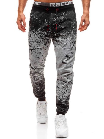 Men Splash Ink Print Drawstring Waist Sweatpants