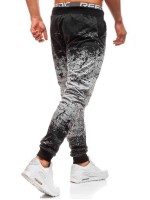 Men Splash Ink Print Drawstring Waist Sweatpants