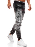 Men Splash Ink Print Drawstring Waist Sweatpants