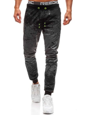 Men Splash Ink Print Drawstring Waist Sweatpants