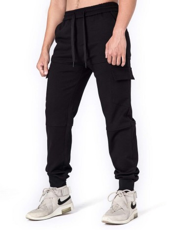 Men Flap Pocket Drawstring Sweatpants