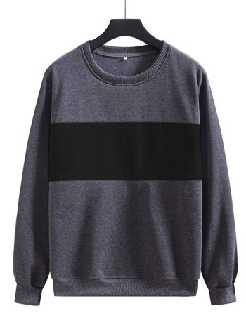 Men Color Block Round Neck Sweatshirt