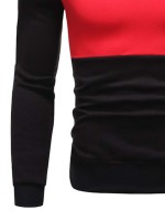 Men Color Block Round Neck Sweatshirt