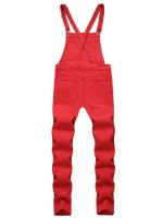 Men Button Detail Denim Overalls