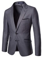 Men Lapel Collar Button Front Blazer And Tailored Pants