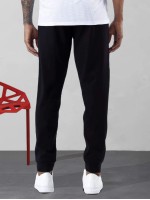 Men Striped Side Drawstring Waist Sweatpants