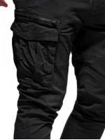 Men Drawstring Waist Flap Pocket Cargo Pants