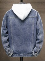 Men Flap Pocket Denim Jacket