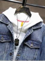 Men Flap Pocket Denim Jacket