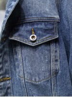 Men Flap Pocket Denim Jacket