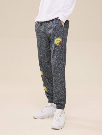 Men Halloween Sun & Rose Print Sweatpants