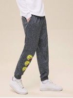 Men Halloween Sun & Rose Print Sweatpants