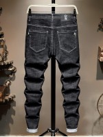 Men Slant Pocket Tapered Jeans