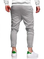 Men Striped Side Tape Tapered Pants