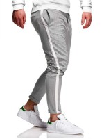 Men Striped Side Tape Tapered Pants