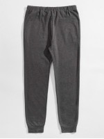 Men Letter Graphic Drawstring Waist Sweatpants