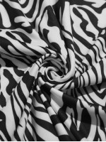 Zebra Pattern Knot Front Dress