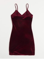 Wrap Detail Velvet Dress