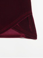 Wrap Detail Velvet Dress