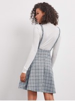 Zip Up Plaid Overall Dress Without Top