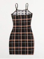 Plaid Cami Bodycon Dress